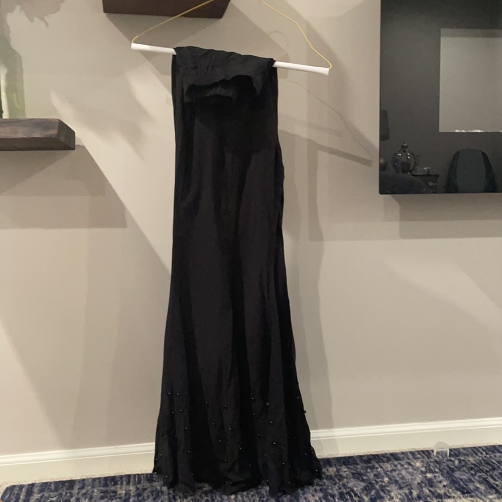 Flared gharara pakistani black pants with pearls